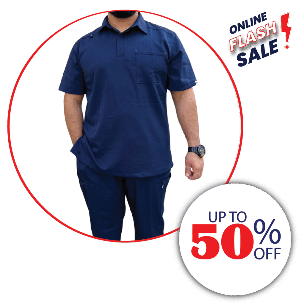 Unisex Polo Style Scrub Suit